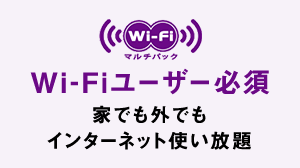 Wi-Fiマルチパック Wi-Fiユーザー必須 家でも外でもインターネット使い放題