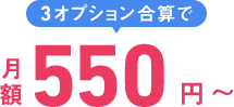 3オプション合算で月額550円～