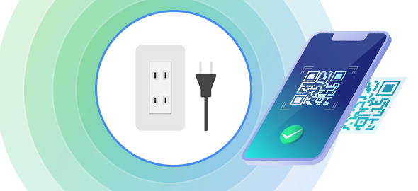 コンセントにさすだけですぐに使える!