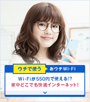 ウチで使う おウチWi-Fi Wi-Fiが550円!?家中どこでも快適インターネット