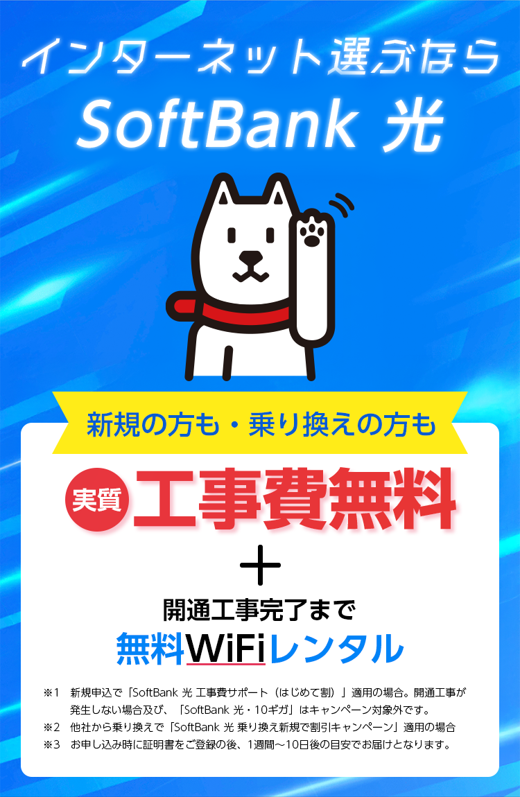超高速！光回線 SoftBank 光