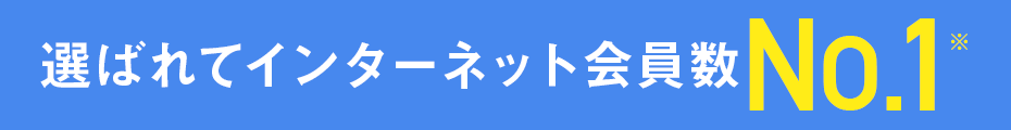 選ばれてインターネット会員No.1