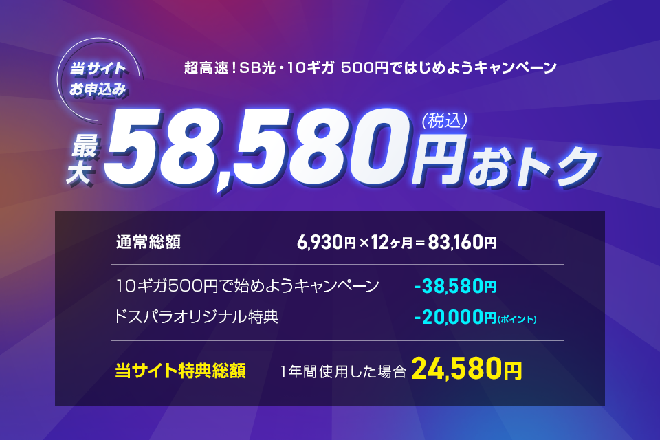 58,580円おトク