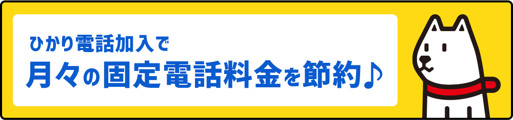 月々の固定電話料金を節約