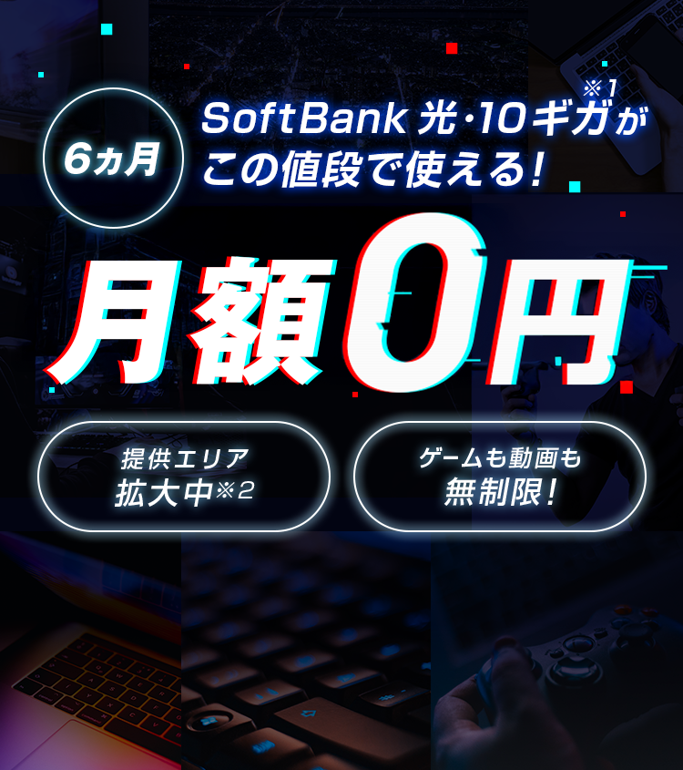 6カ月 月額0円