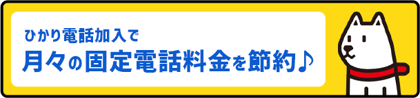 月々の固定電話料金を節約