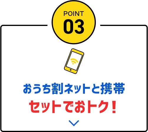 おうち割り ネットと携帯セットでおトク！